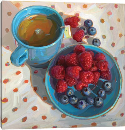Morning Tea Canvas Art Print - Berry Art