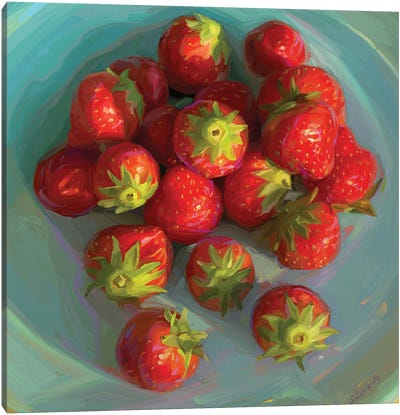 Summer Berries In The Sunset Canvas Art Print - Svetlana Zyuzina
