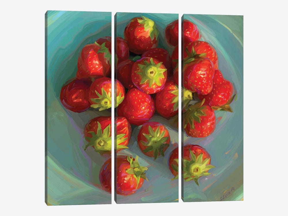Summer Berries In The Sunset by Svetlana Zyuzina 3-piece Canvas Artwork