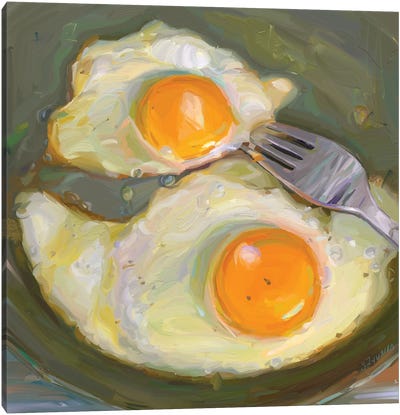 Fry Up Canvas Art Print - Egg Art