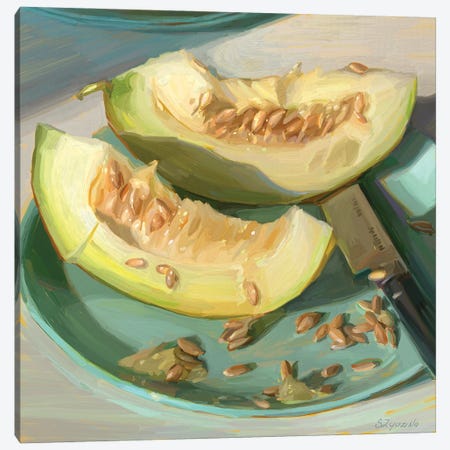 Melon Freshness Canvas Print #SVZ68} by Svetlana Zyuzina Canvas Art