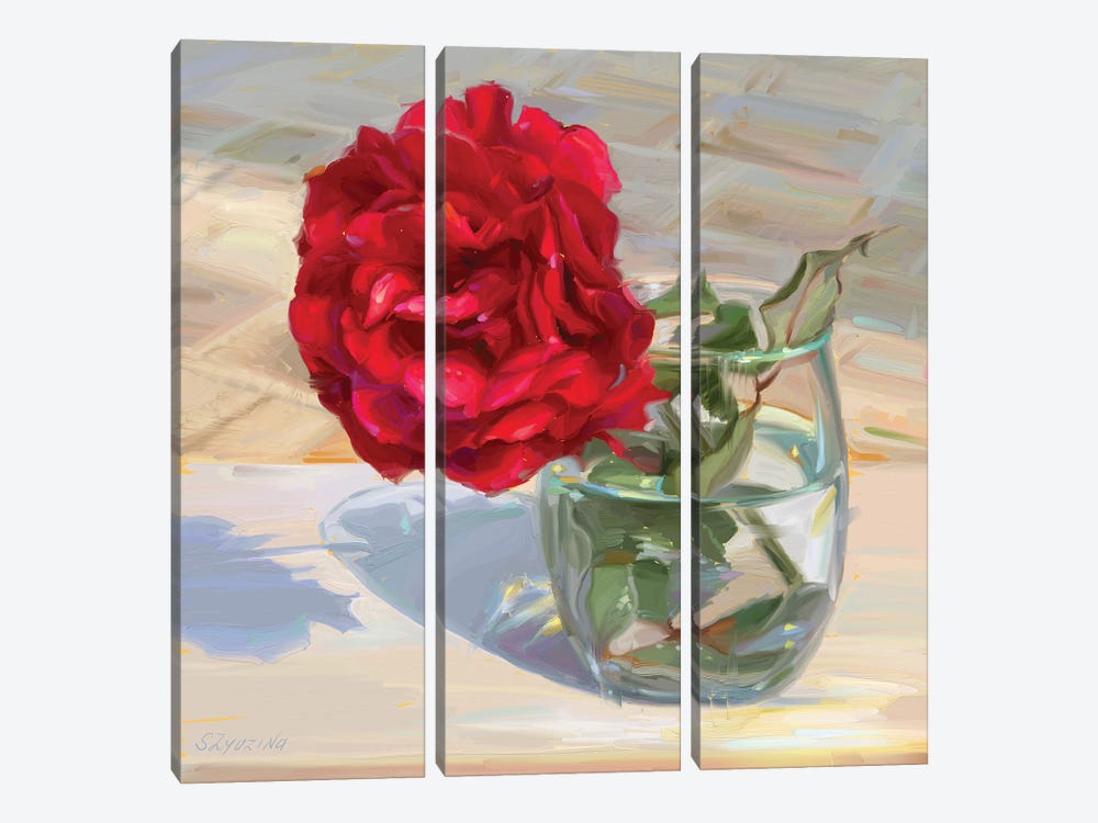 Red Rose by Svetlana Zyuzina 3-piece Art Print