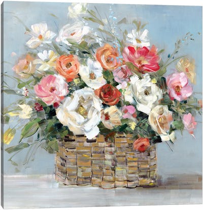 Flower Market Fresh Canvas Art Print - Bouquet Art