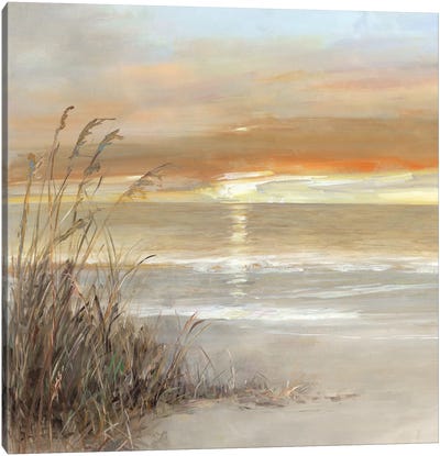 Malibu Sunset Canvas Art Print - Coastal Art