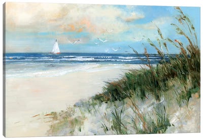 Oak Island Sunrise Canvas Art Print - Coastal Living Room Art