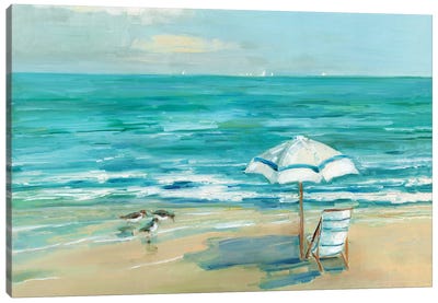 Simply Summer Canvas Art Print - Egret Art
