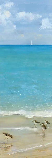 Large Coastal Art - Canvas Prints: Brunch on the Beach I by Sally Swatland