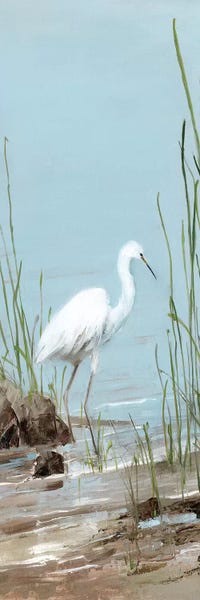 Nautical Living Room: Island Egret I by Sally Swatland