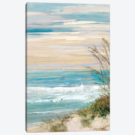 Beach at Dusk Canvas Print #SWA155} by Sally Swatland Canvas Wall Art