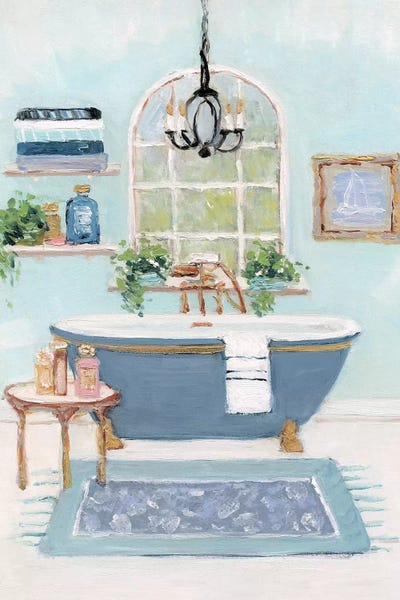 Interiors: Blue Bath I by Sally Swatland