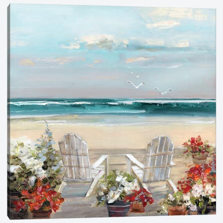 Summer Sea Breeze Canvas Print #SWA176} by Sally Swatland Canvas Artwork