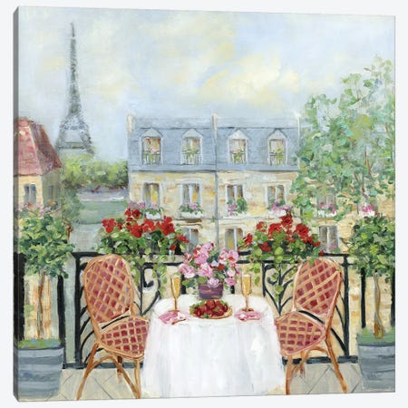 Toast to Paris Canvas Print #SWA177} by Sally Swatland Canvas Art