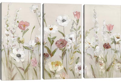Bloomin Around Canvas Art Print - 3-Piece Fine Art