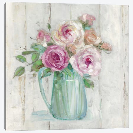 Cottage Sweet Bouquet I Canvas Print #SWA182} by Sally Swatland Canvas Artwork