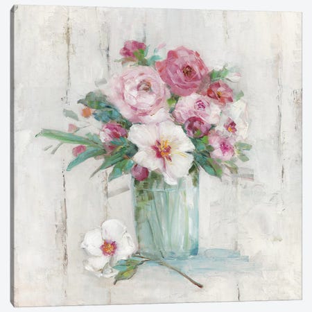 Cottage Sweet Bouquet II Canvas Print #SWA183} by Sally Swatland Canvas Artwork