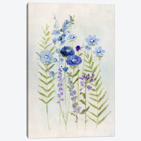 Cottage Wildflowers I Canvas Print #SWA186} by Sally Swatland Canvas Art Print