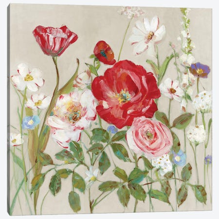 Garden Menagerie I Canvas Print #SWA189} by Sally Swatland Canvas Art