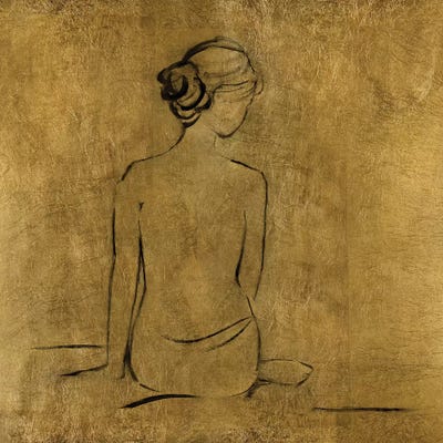 Golden Bather I by Sally Swatland acrylic art print