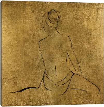 Golden Bather II Canvas Art Print - Sally Swatland