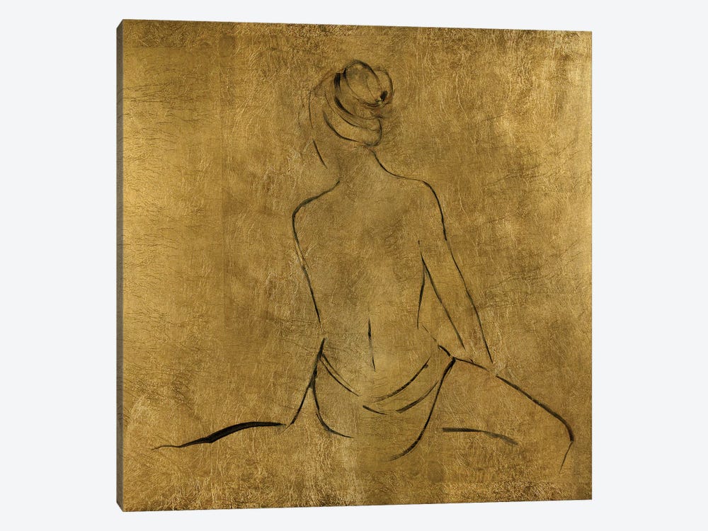 Golden Bather II by Sally Swatland 1-piece Canvas Art Print