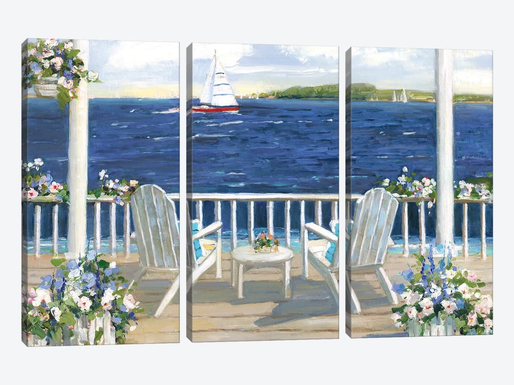 Summer Sail by Sally Swatland 3-piece Canvas Art Print