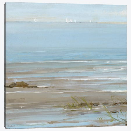 Afternoon On The Shore I Canvas Print #SWA1} by Sally Swatland Canvas Artwork