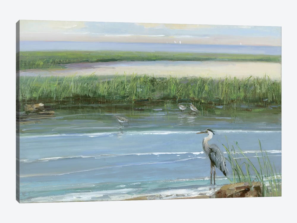 Wading at Dusk by Sally Swatland 1-piece Canvas Print