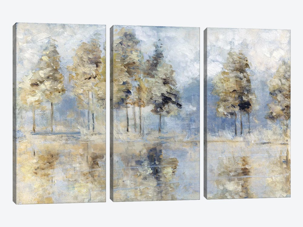 Blue Golden Forest by Sally Swatland 3-piece Art Print