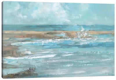 Breaking Waves Canvas Art Print - Sandy Beach Art