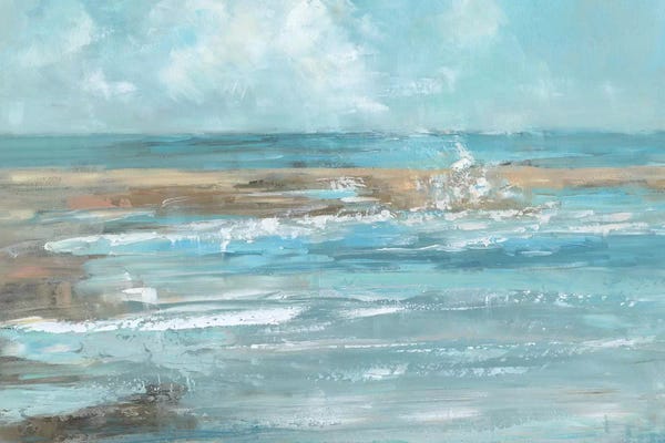 Large Coastal Art - Canvas Prints: Breaking Waves by Sally Swatland