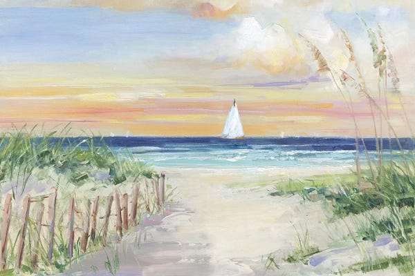 Large Coastal Art - Canvas Prints: Set Sail by Sally Swatland