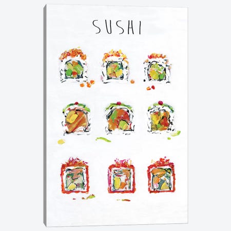 Sushi Canvas Print #SWA232} by Sally Swatland Canvas Wall Art