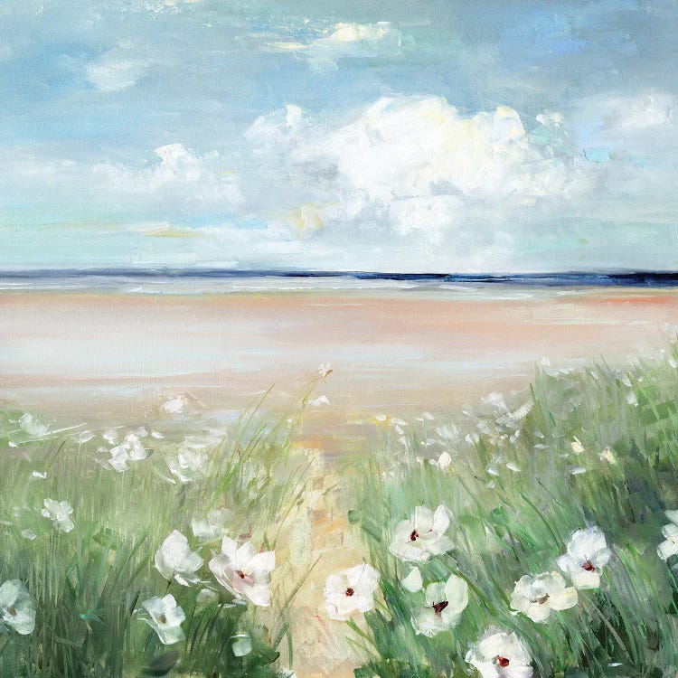 Ocean Wildflowers by Sally Swatland canvas print