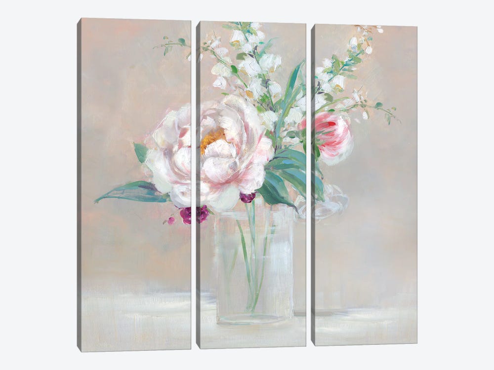 Simply Elegant Coral Berry II 3-piece Canvas Wall Art