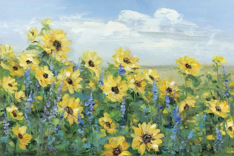Sunflower Fields Forever by Sally Swatland wall art