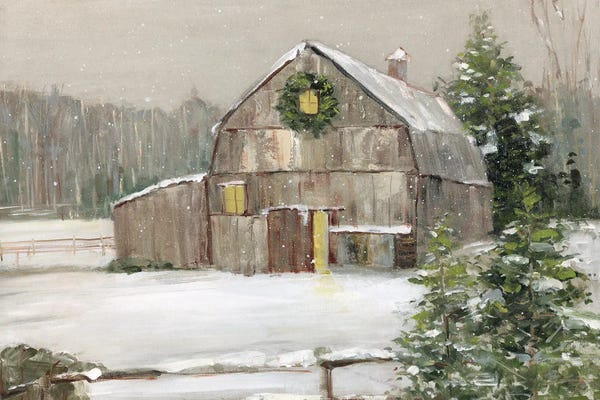 Dingley Green: Winter Barn by Sally Swatland