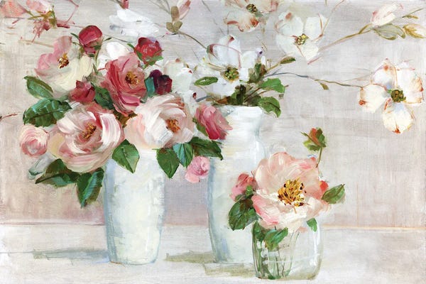 Botanical Still Life: Shades of Blush by Sally Swatland