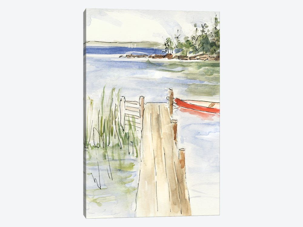 Sketchy Pier by Sally Swatland 1-piece Canvas Art Print