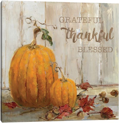 Pumpkin Patch I Canvas Art Print - Thanksgiving Art