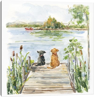 Lake Buddies Canvas Art Print - Lakehouse Décor