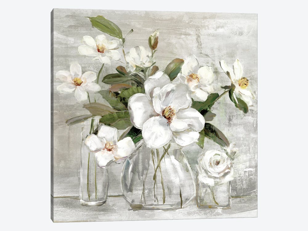 Romantic Magnolias by Sally Swatland 1-piece Canvas Artwork