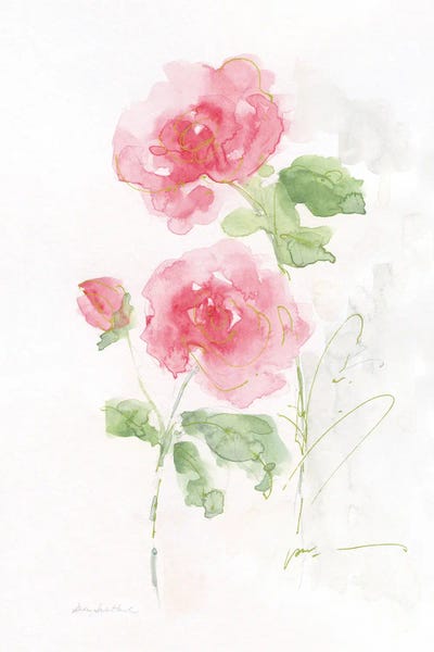Minimalist Bohemian Decor: Rose Garden Impression I by Sally Swatland