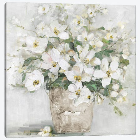 Spring Cottage Blooms II Canvas Print #SWA320} by Sally Swatland Canvas Art