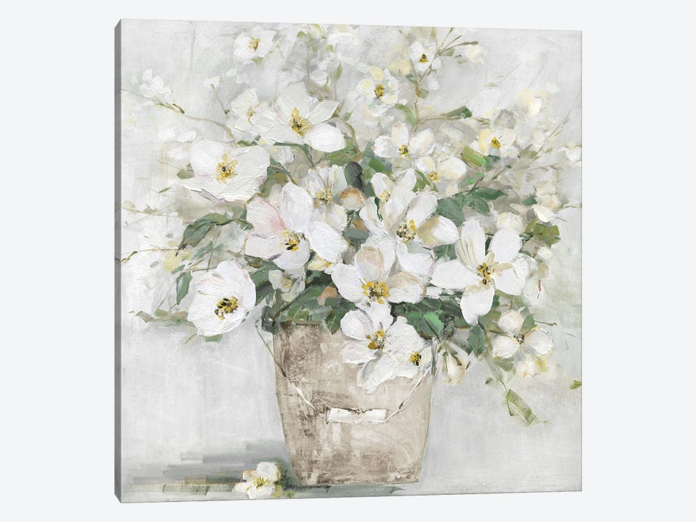 Spring Cottage Blooms II by Sally Swatland 1-piece Canvas Print