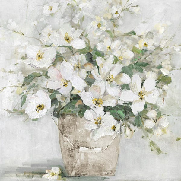 Modern Farmhouse Living Room: Spring Cottage Blooms II by Sally Swatland