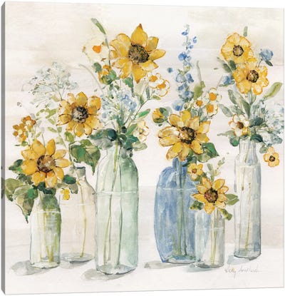 Sunflower Spectacular Canvas Art Print - Sally Swatland