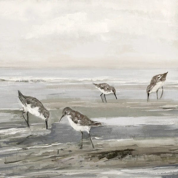 Large Coastal Art - Canvas Prints: Evening Beach I by Sally Swatland