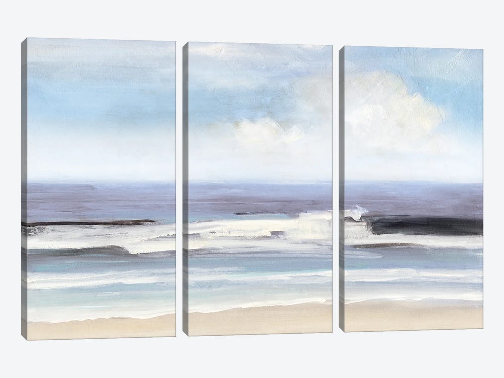 Soft Breaking Waves by Sally Swatland 3-piece Canvas Wall Art