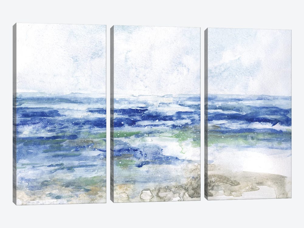 Soft Ocean Waters I by Sally Swatland 3-piece Canvas Print