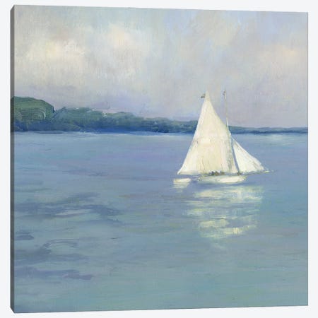 Distant Sail I Canvas Print #SWA356} by Sally Swatland Canvas Artwork